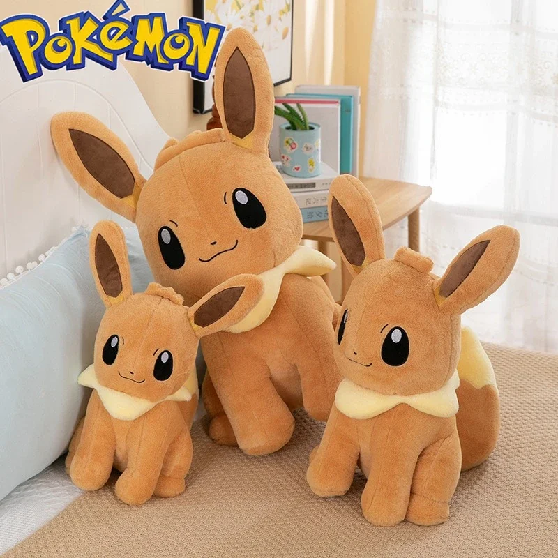 45/55/75CM tamaño grande Pokemon Eevee Plushies Kawaii dibujos animados Anime almohada suave de peluche muñeca peluches adorno regalo para niños