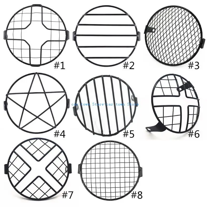 RXJE سهلة التركيب دراجة نارية كشافات حامي الضباب مصباح الحرس غطاء مصبغة لحقيبة دراجة نارية الملحقات #3