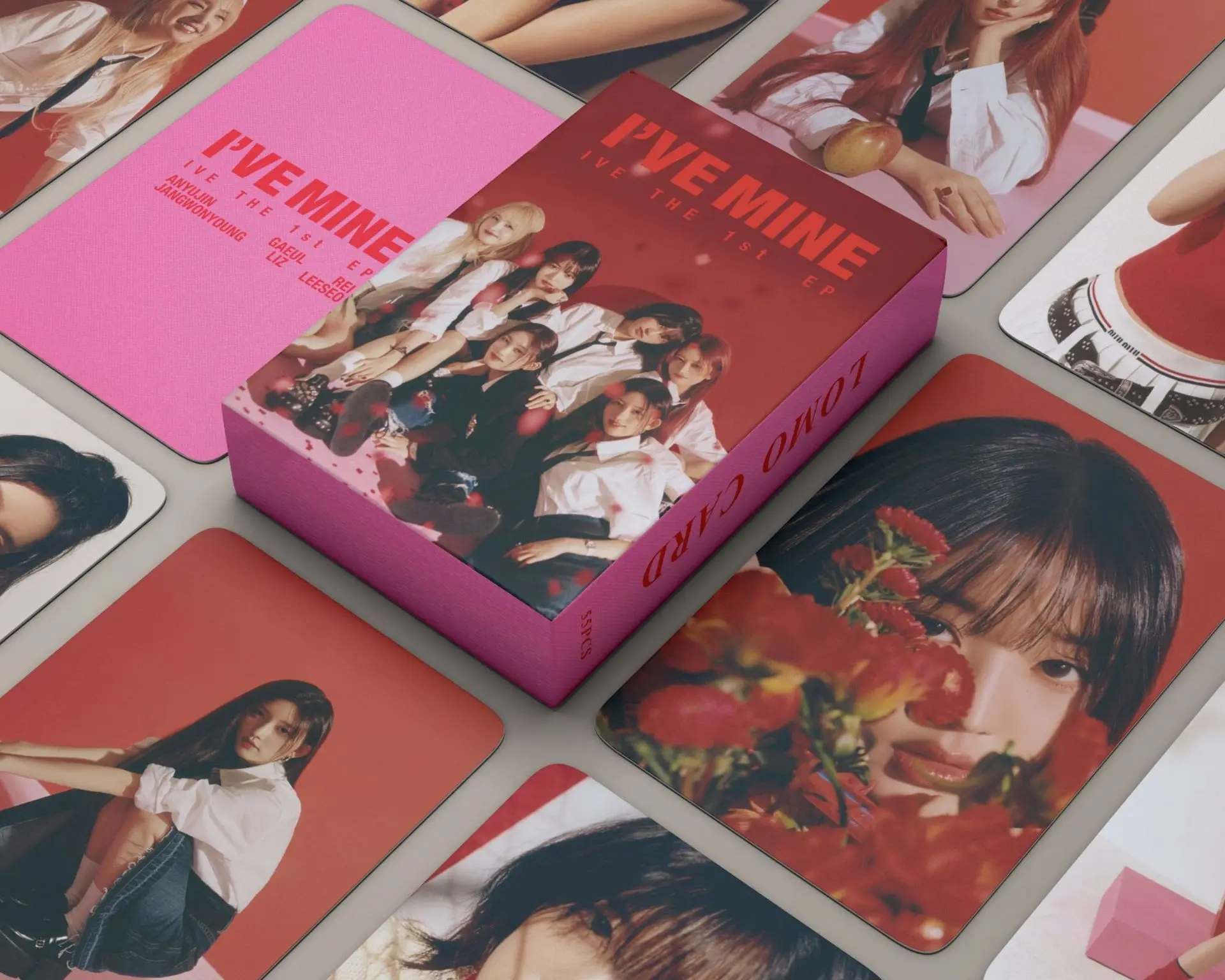 Álbum de fotos de chica Idol Kpop, tarjetas de felicitación de Seaon, MINE Lomo, Wonyoung, Rei, Gaeul, Yujin, Gaeul, Leeseo, regalo para fanáticos, 55 piezas por juego