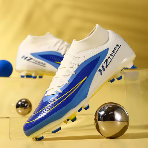 New Men Soccer Shoes Sport Outdoor Football Boots Training Boys Breathable Cleats Adult Long Spikes Non Slip Match Comfortable