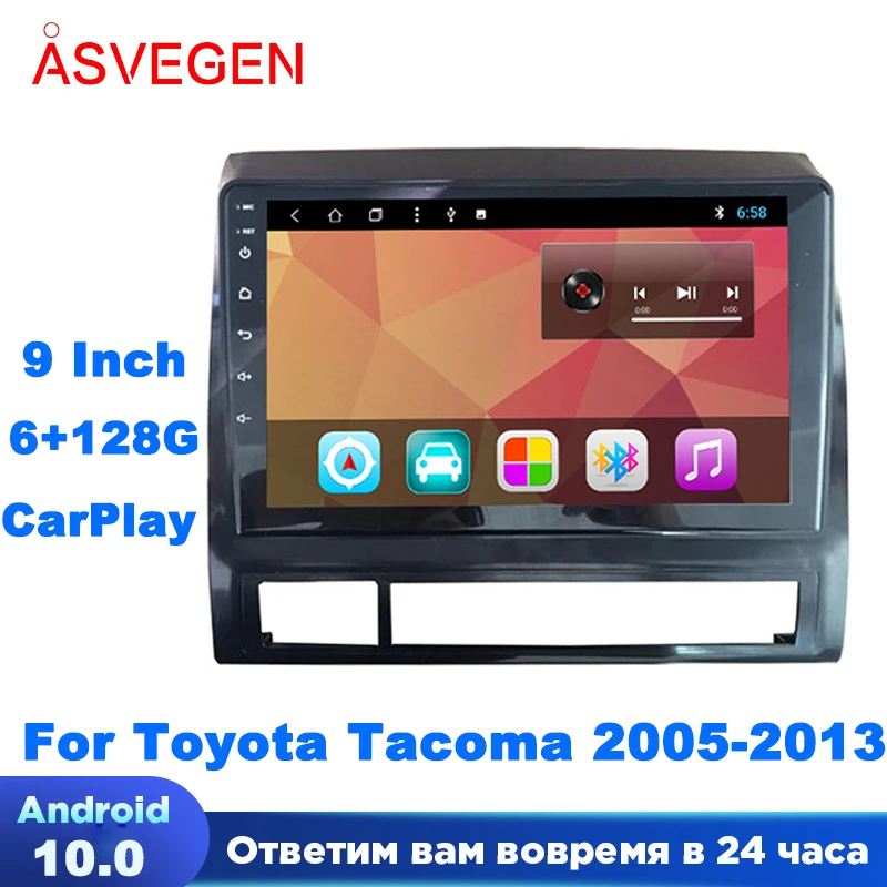 

9 ''Android 10 автомобильный мультимедийный плеер для Toyota Tacoma 2005-2013, головное устройство, GPS-навигация, аудио стерео экран