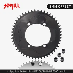 SPRILL 3mm Offset 110BCD 4-Bolt AERO Chainring Narrow Wide Teeth for SHIMANO R8100 R9200 1X 12Speed UT8100 DA9200