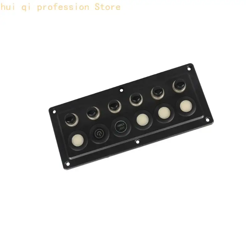 Autozubehör-Schalttafel für zentrales Schaltkreismanagement, 6-fach ABS-Frontplatte mit blauer Anzeige und Montageloch H8WE – Detail 3
