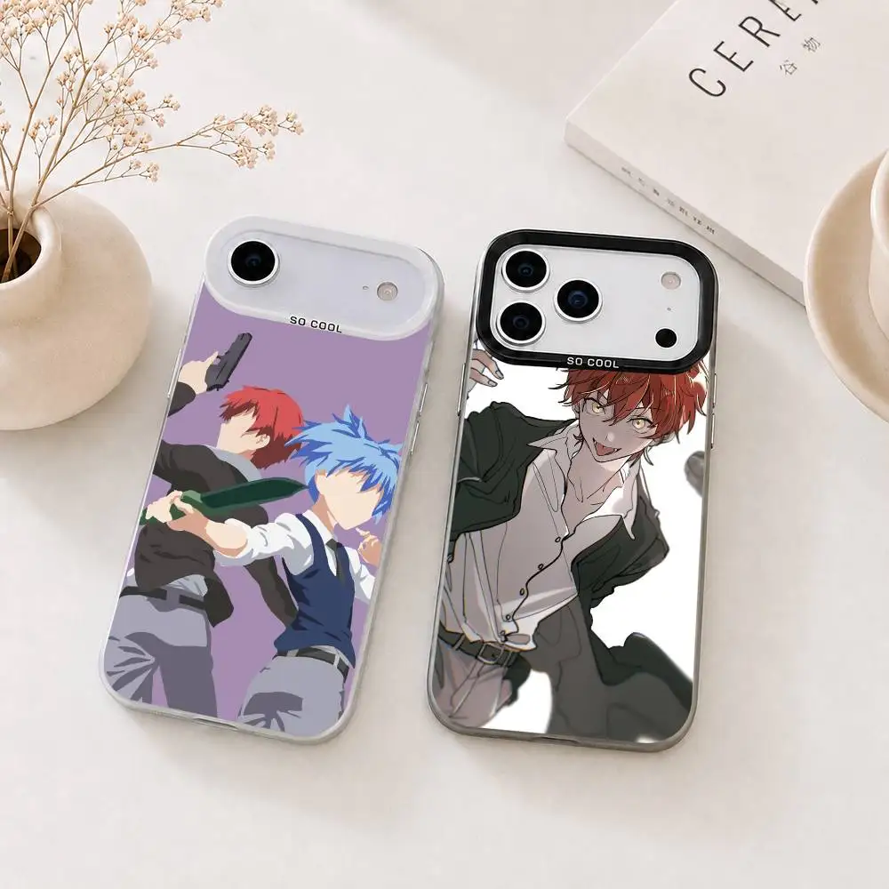 

Anime Assassination Classroom Phone Case For iPhone 17,16,15,14,13,12,11 Plus,Pro Max,XS,Colorful Silver Phone case Funda Cover