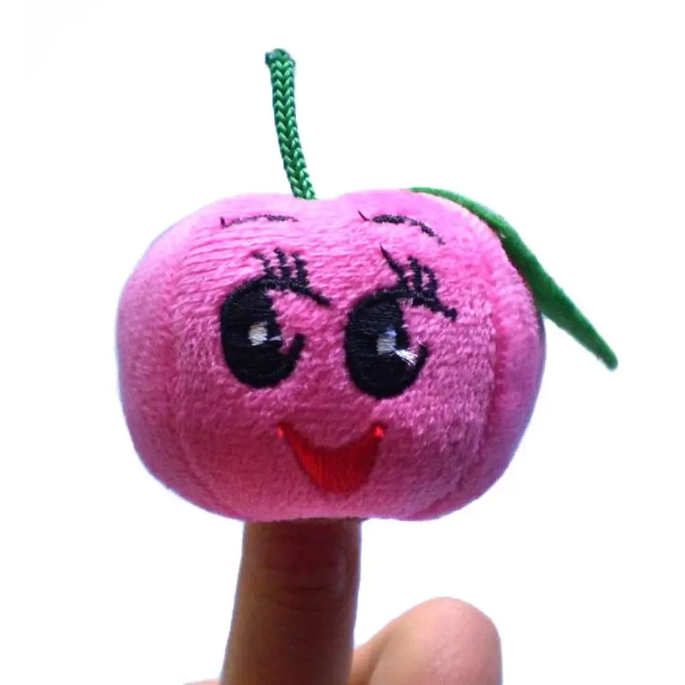 10 PCS Cartoon Fruit/Vegetable Finger Puppets Toys Different Mini Educational Cognitive Toy Cute Teaching Role-Playing Puppets