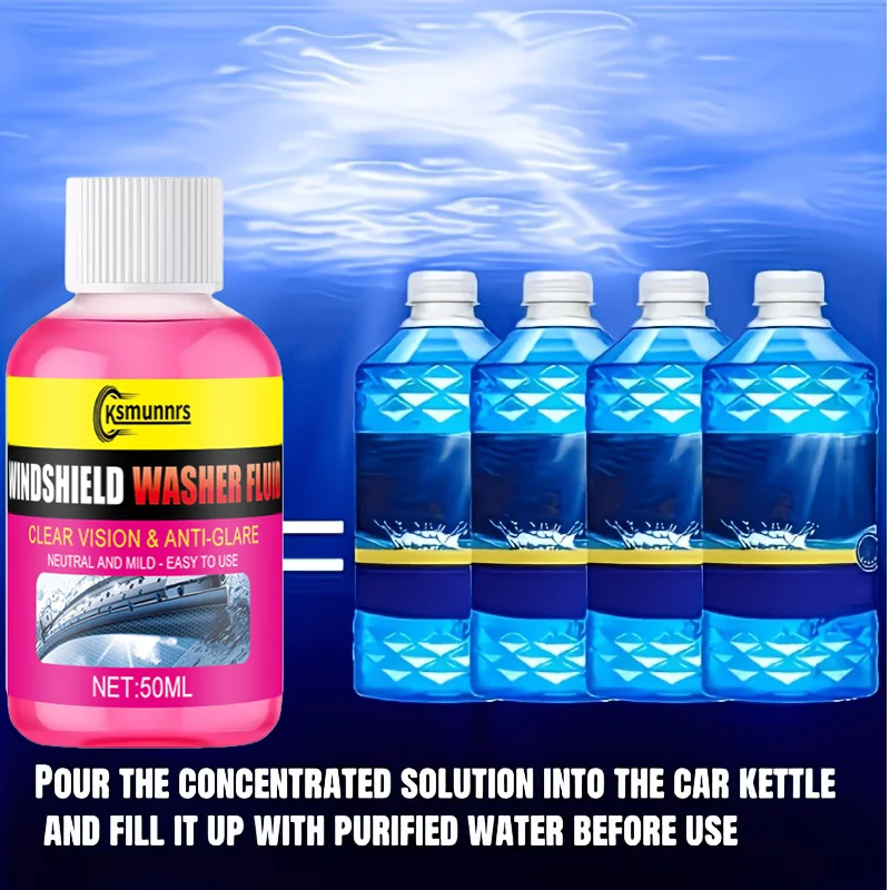 New Concentrate glass wiper fluid to maintain smoothness, no stripes, and quickly restore clear glass
