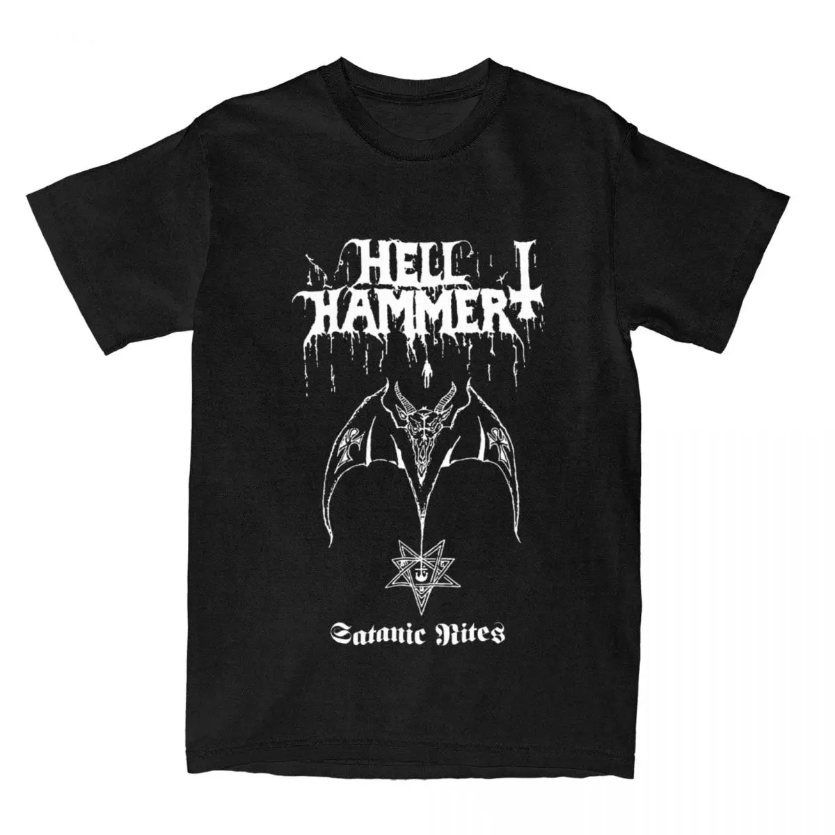 Metal Band HELLHAMMER Satanic Rites Men Women T Shirts Accessories Fashion Tee Shirt T-Shirts 100% Cotton New Arrival Tops