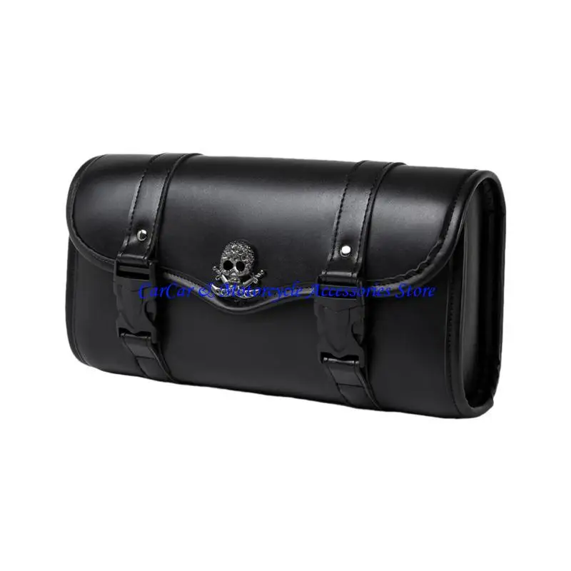 

G5AD Motorcycle Saddlebag Leather Tool Pouches Storage Suitable for Front Fork&Handlebar, Road Trip Essential, Daily Commute