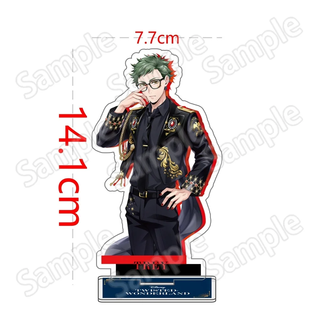 Anime Twisted Wonderland Acryl-Ständer Schlüsselanhänger 10-15cm Spiel Malleus Riddle Azul Idia Vil Leona Schreibtisch-Deko Sammlerstück Fan-Geschenk