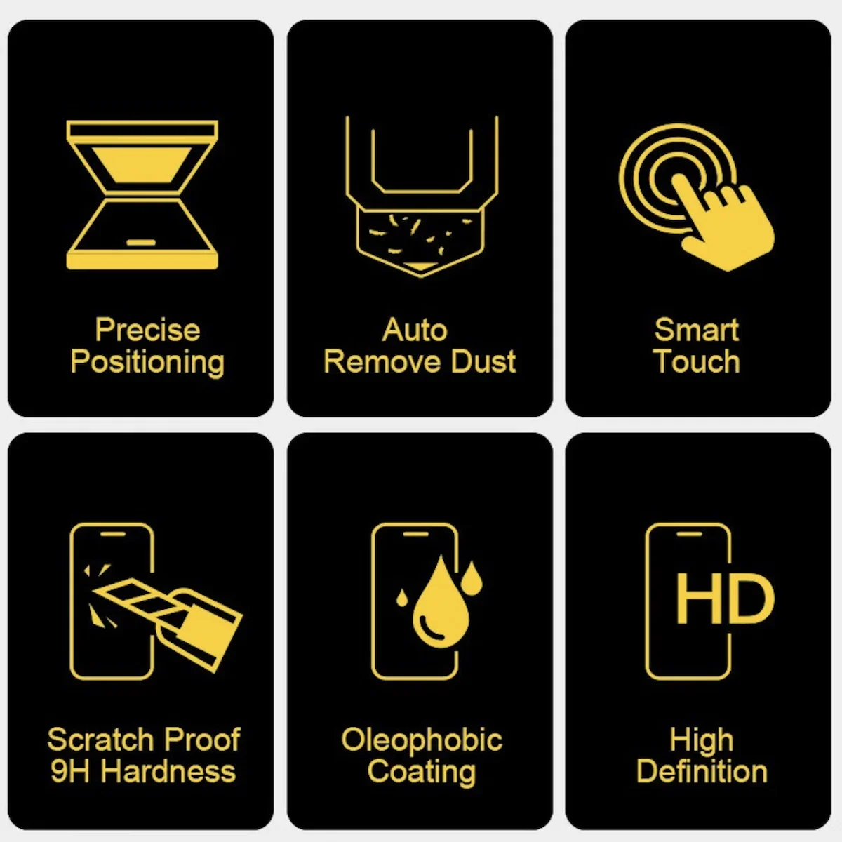 3 قطع من واقي الشاشة الزجاجي المقوى لسلسلة iPhone مع حماية الخصوصية