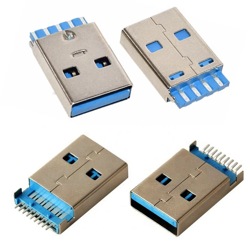 2PCS USB 3,0 AF 3,0 9P USB Stecker SMT SMD DIP 9 Pin DIY USB Jack 9Pin Männlich weiblich USB Buchse 3,0 BF Typ USB Lade Daten Port – Detail 5