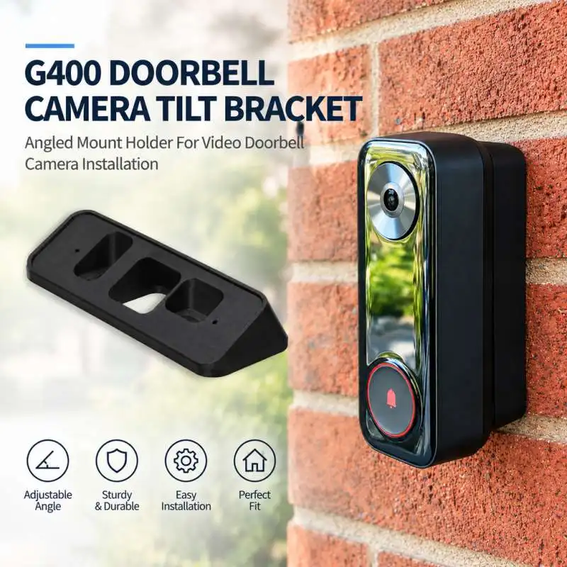 G400 Doorbell Camera Tilt Bracket Angled Mount Holder For Video Doorbell Camera Installation