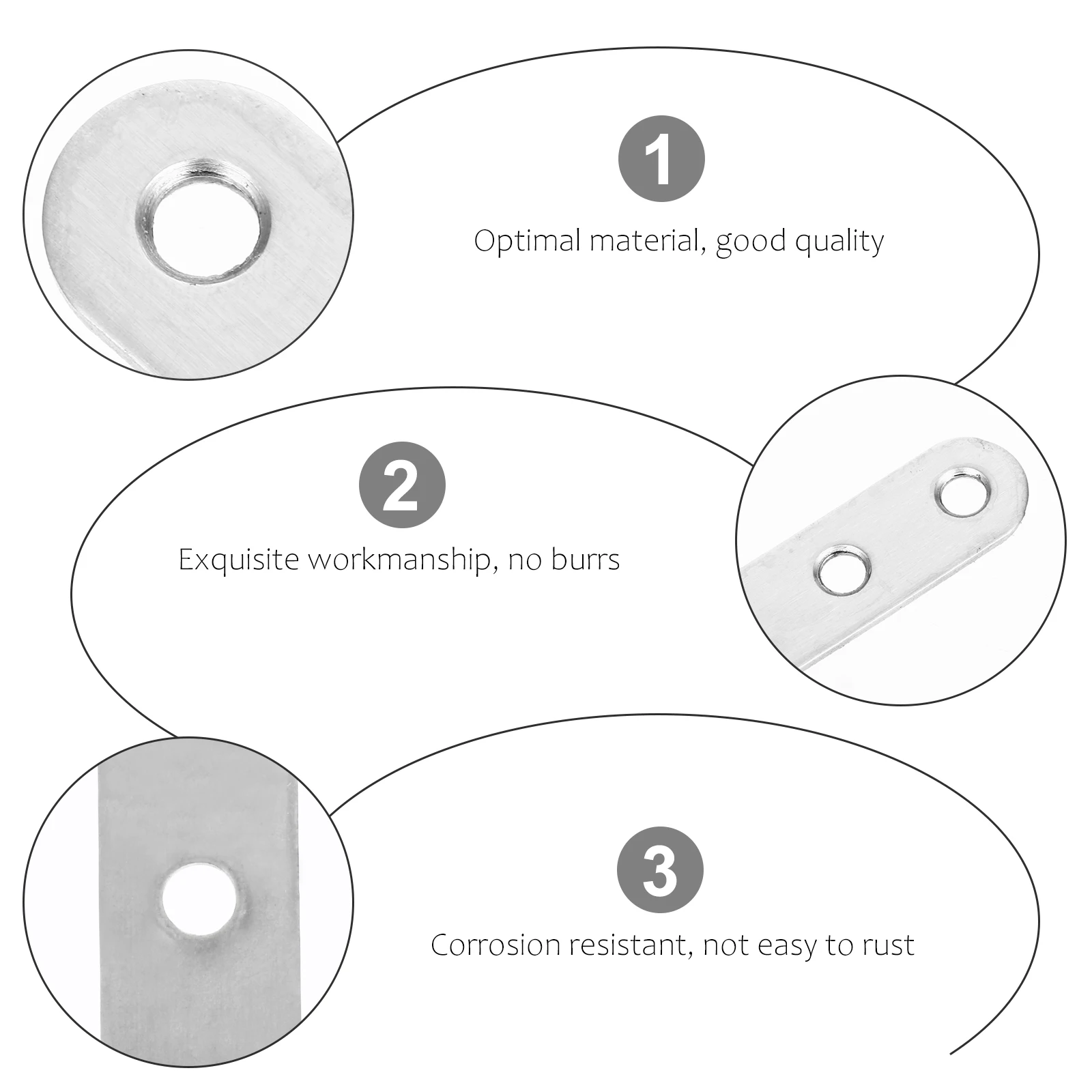 

40pcs Stainless Steel Corner Brackets Heavy Duty Mending Plates Furniture Reinforcement Tools Silver Easy Install