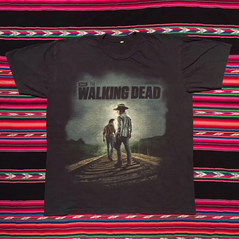 The Walking Dead AMC Rick & Carl Grimes T-Shirt XL TV Promo