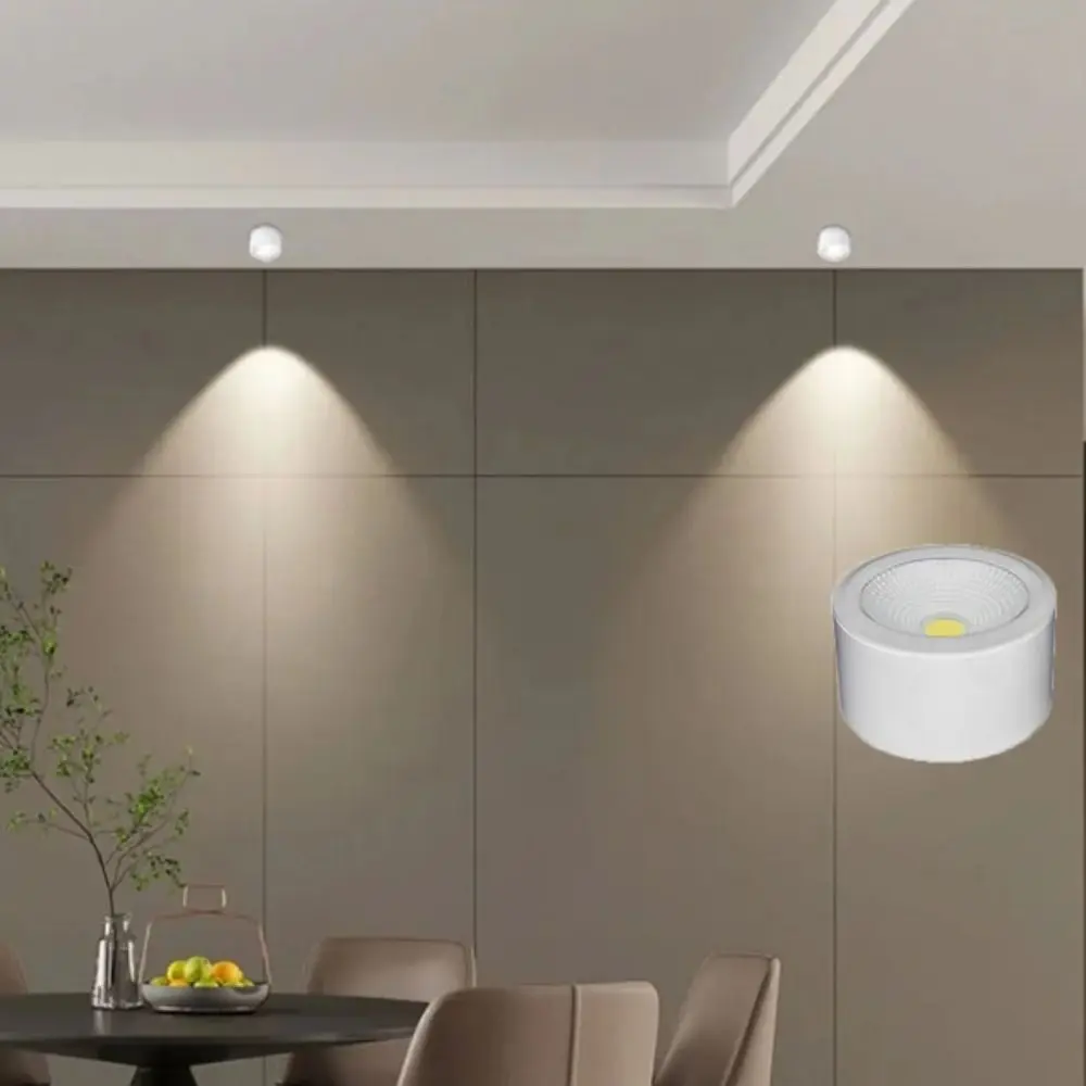 Faretto da incasso a LED ultra luminoso a montaggio superficiale Faretto da soffitto a LED con superficie in alluminio antiriflesso Design di alta qualità