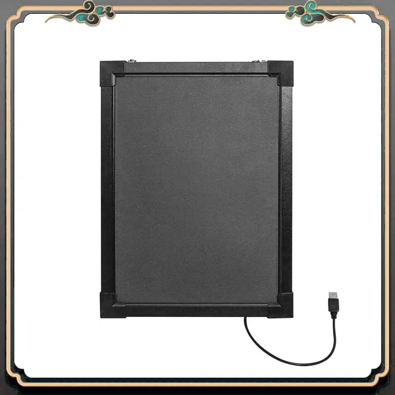 ASMA-Dry Erase LED Board 30X40cm Erasable Writing Message Drawing Sign Board With Markers Wood Bracket For Home US Plug