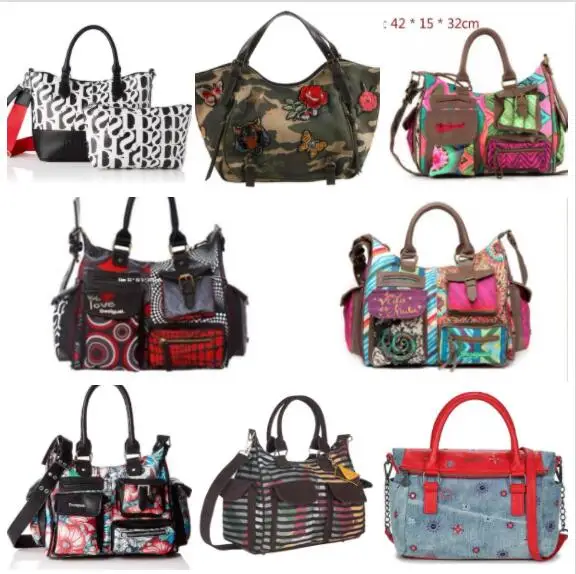 Foreign trade original single D series women's bag embroidery printed handbag multi-style national wind big bag