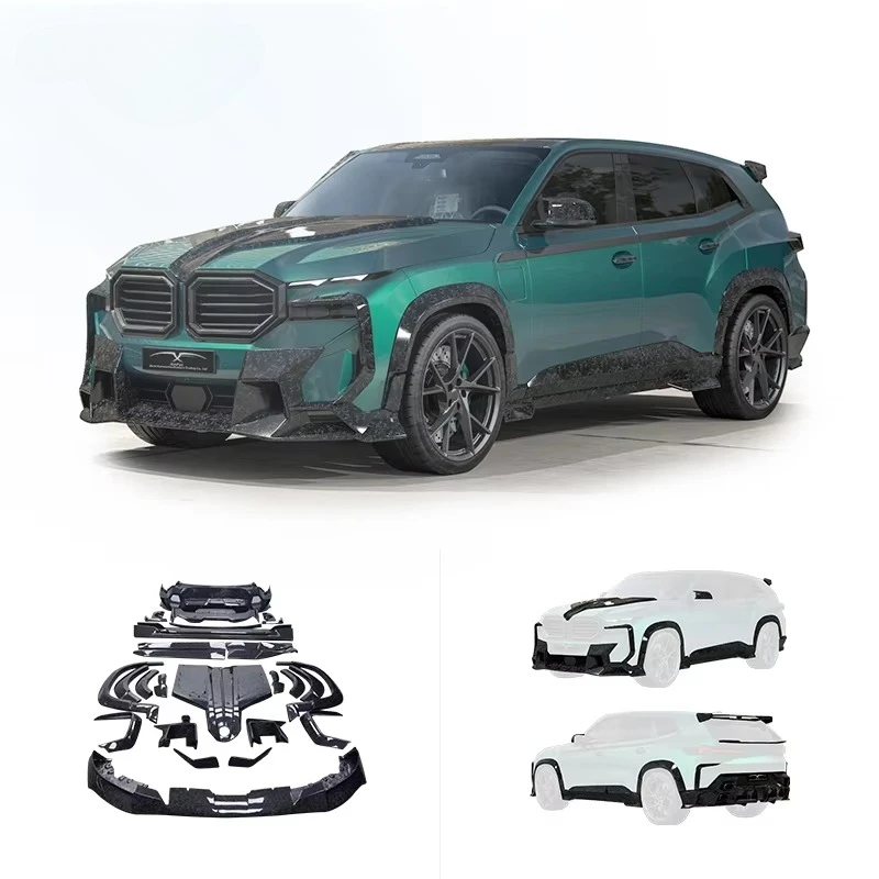 Car Mod Carbon Fiber Hood&Front Lip&Rear Diffuser&Rear Spoiler&Side Skirt&Wheel Arches for BMW XM Body Kit Upgrade MSY Style