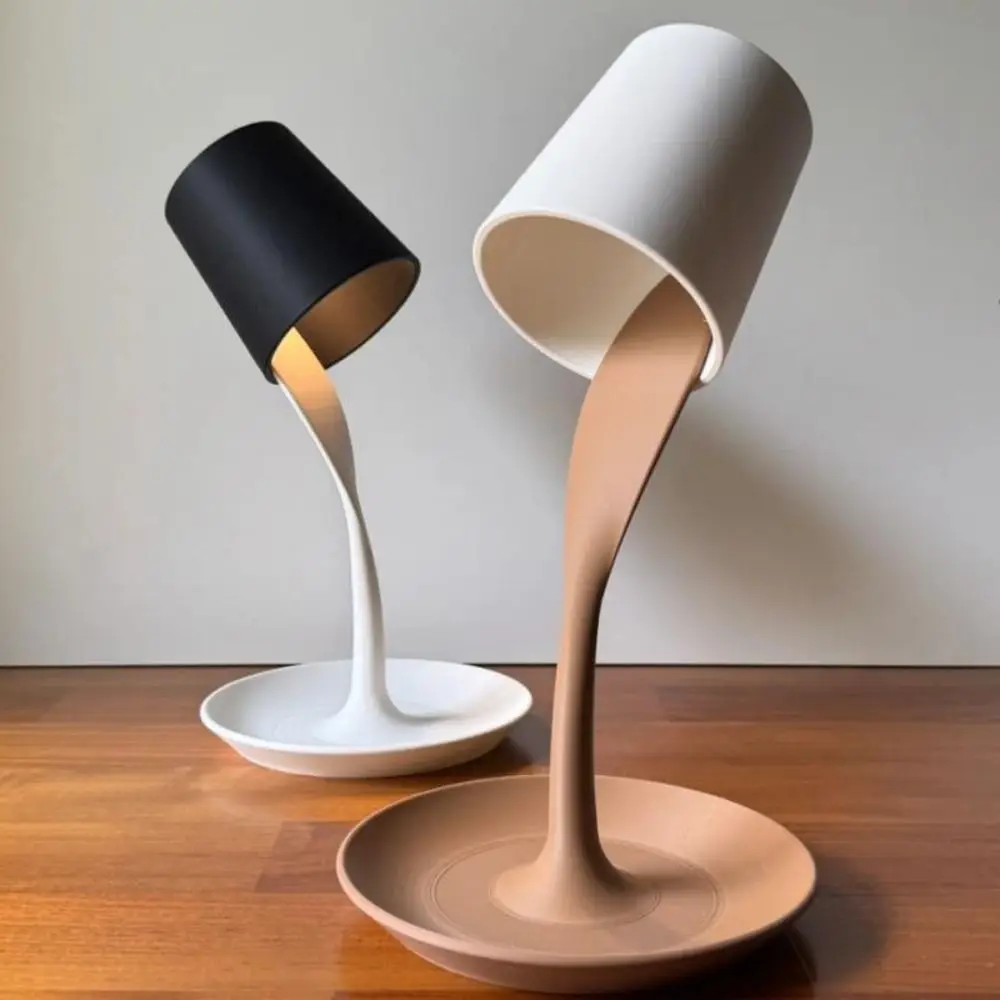 Desk Lamp LED Desk Lamp with Tray Decorative Creative Cordless Table Lamp Modern Art Crafts Bedside Table Lamp Living Room