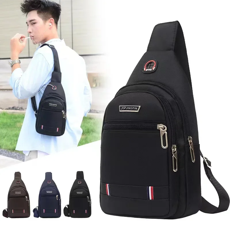 Men Shoulder Bags Nylon Waist Packs Sling Bag Crossbody Outdoor Sport Shoulder Chest Daily Picnic Canvas Messenger Bag Bolsa