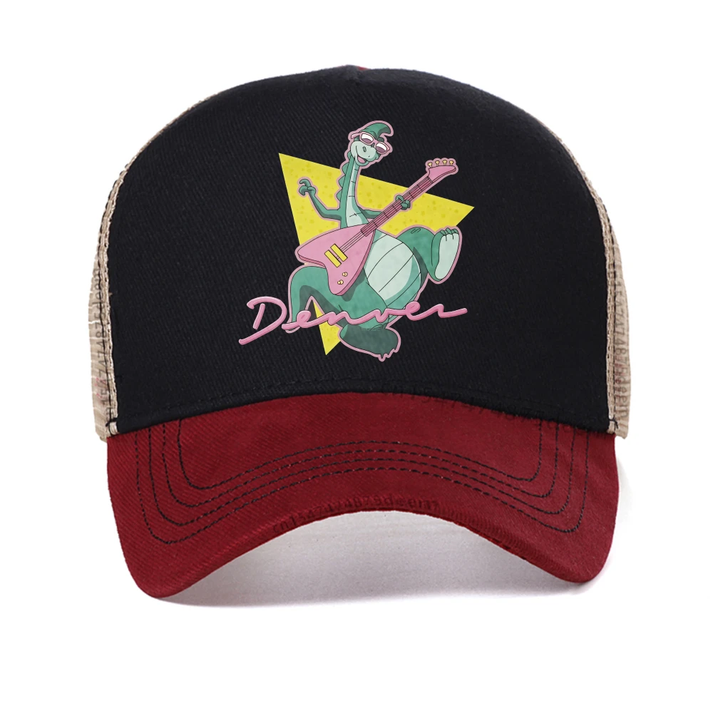 Denver the Last Dinosaur Jeremy Cartoons print baseball cap summer adjustable mesh trucker hats fashion Breathable snapback hat