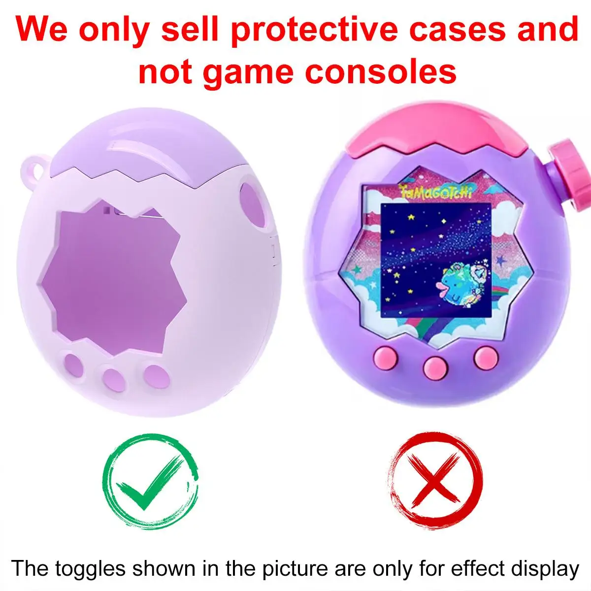 XDcase Protective Shell Cover For Tamagotchi Paradise Electronic Pets Game Virtual Pet Device Two-tone Protective Case
