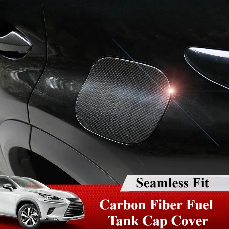 For Lexus NX200/NX300/NX200t/NX300h Real Carbon Fiber Fuel Tank Cap Cover Custom Precise Fit Anti-Scratch Exterior Mod Parts