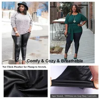 Shiny Plus Size Leggings Black 2X 3X Super Stretch Spandex Clothing PU Pant Tummy Control Oversized Pleather Legging - Image 2