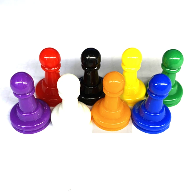 10 Pieces Plastic Pawn Chess Pieces for Board Games Supplement Pack, Component, Tabletop Markers, Arts and Crafts 8 Colors