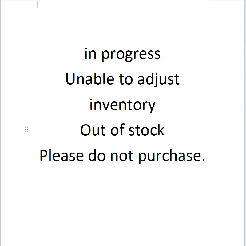 

Out of stock Do not purchase
