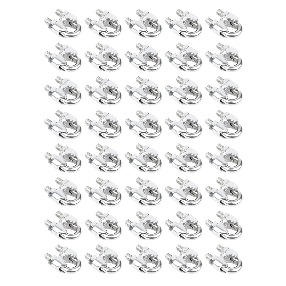 20pcs U Bolt Wire Rope Clip Stainless Steel Cable Clamp Coupler Set For Marine Industrial Rigging Clothesline Securing Tool