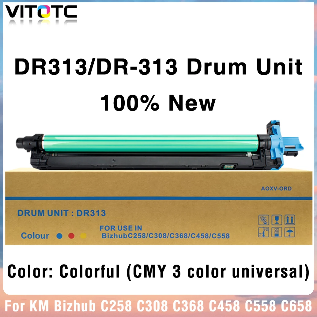 1PCS 100% New DR313 Drum Unit For Konica Minolta Bizhub C258 C308 C368 C458 C558 C658 Compatible Color Imaging Unit