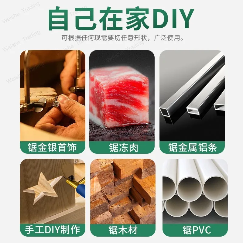 Gold, silver and copper cutting saw bow mini wire saw blade curve high carbon steel wire woodworking