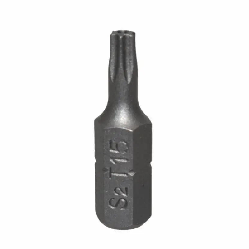 14-Piece S2 Alloy Steel Screwdriver Bit Set – 25mm Hollow Torx (Security) Bits with Storage Strip, Star Bits