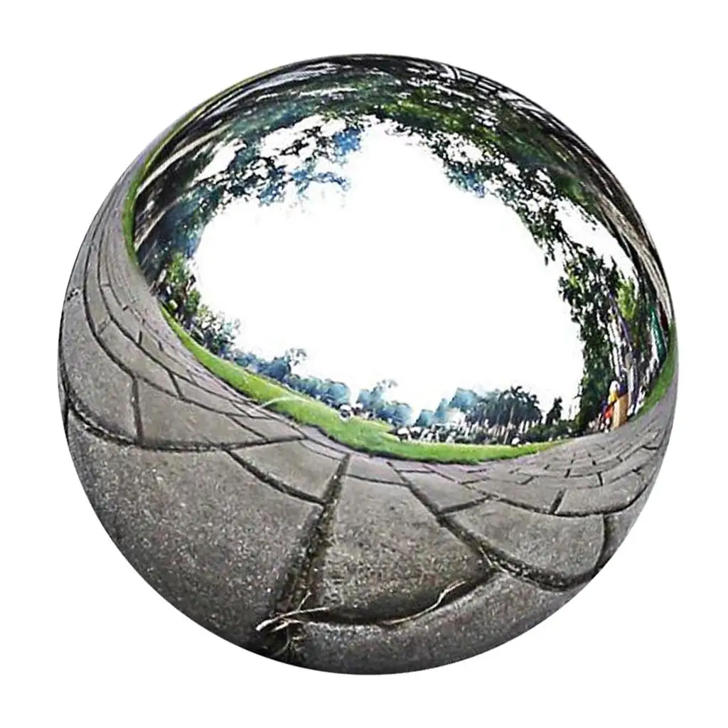 Stainless Steel Mirror Polished Sphere Hollow Round Ball Outdoor Garden Ornaments Garden Statues