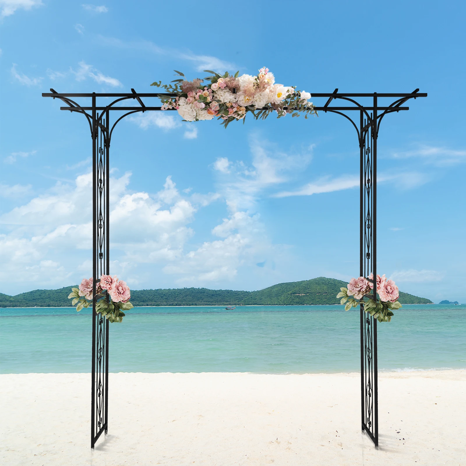 

7.1ft Outdoor Trellis Metal Garden Trellis For Climbing Plants Balloon Decor Arbor Wedding Decoration Flowers Frame Backdrop