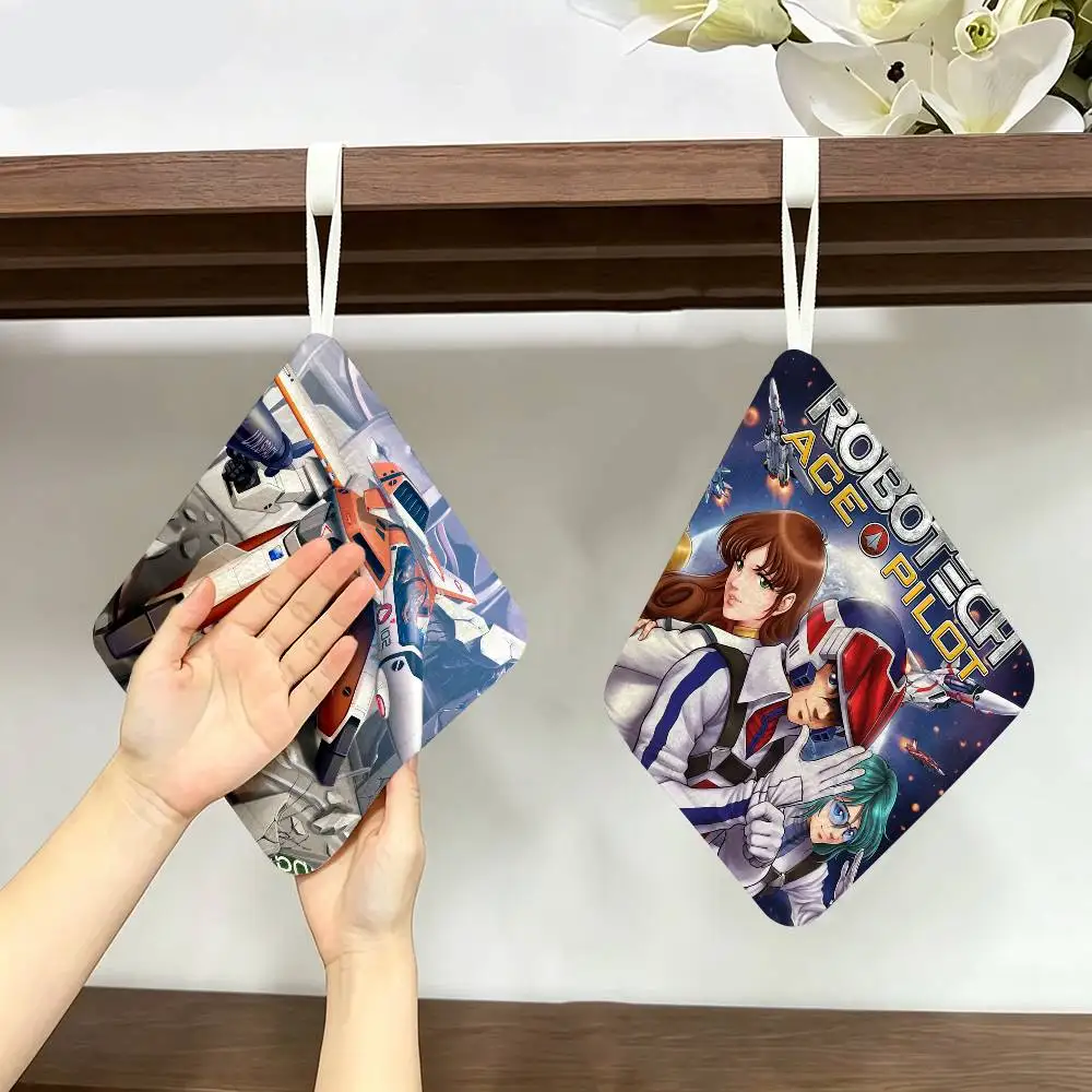 Robotech Polyester Cotton Hanging Kitchen Towel, Absorbent Hand Wiping Cloth for Daily Cleaning Drying