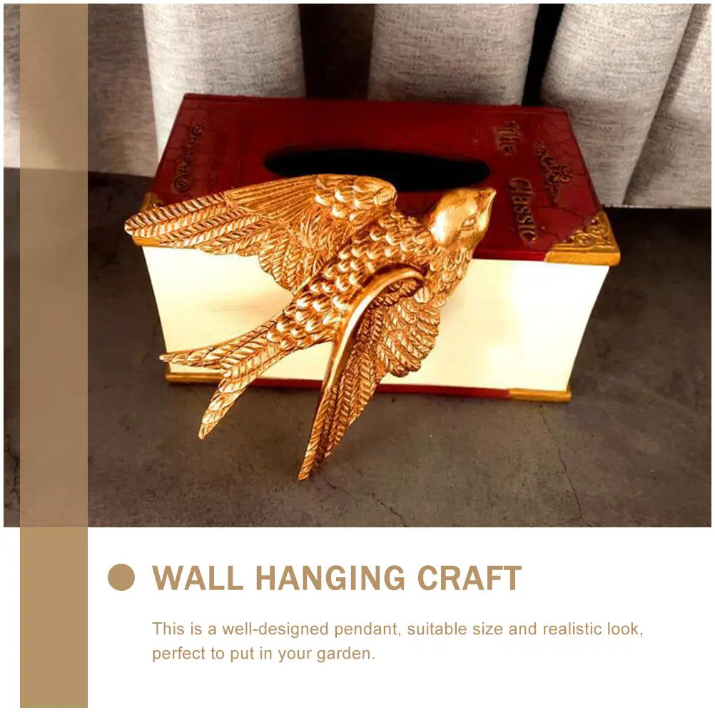 Retro Resin Swallow Wall Hanging Decorative Pendant Indoor Outdoor Home Ornament Creative Wall Art Adornment Home Ornament