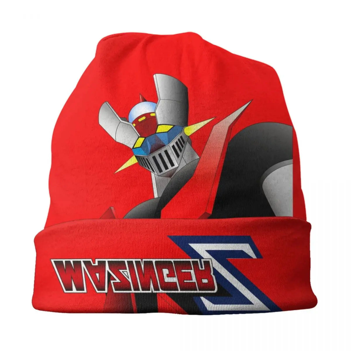 Mazinger Z Beanie Cap Unisex Winter Warm Bonnet Homme Knit Hats Cool Outdoor Ski UFO Robot Anime Manga Skullies Beanies Caps