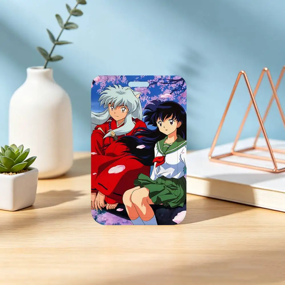 Retro I-Inuyasha Ausweishalter mit Etui für Büro, Schule, Namenskarte und Ausweise – Detail 10