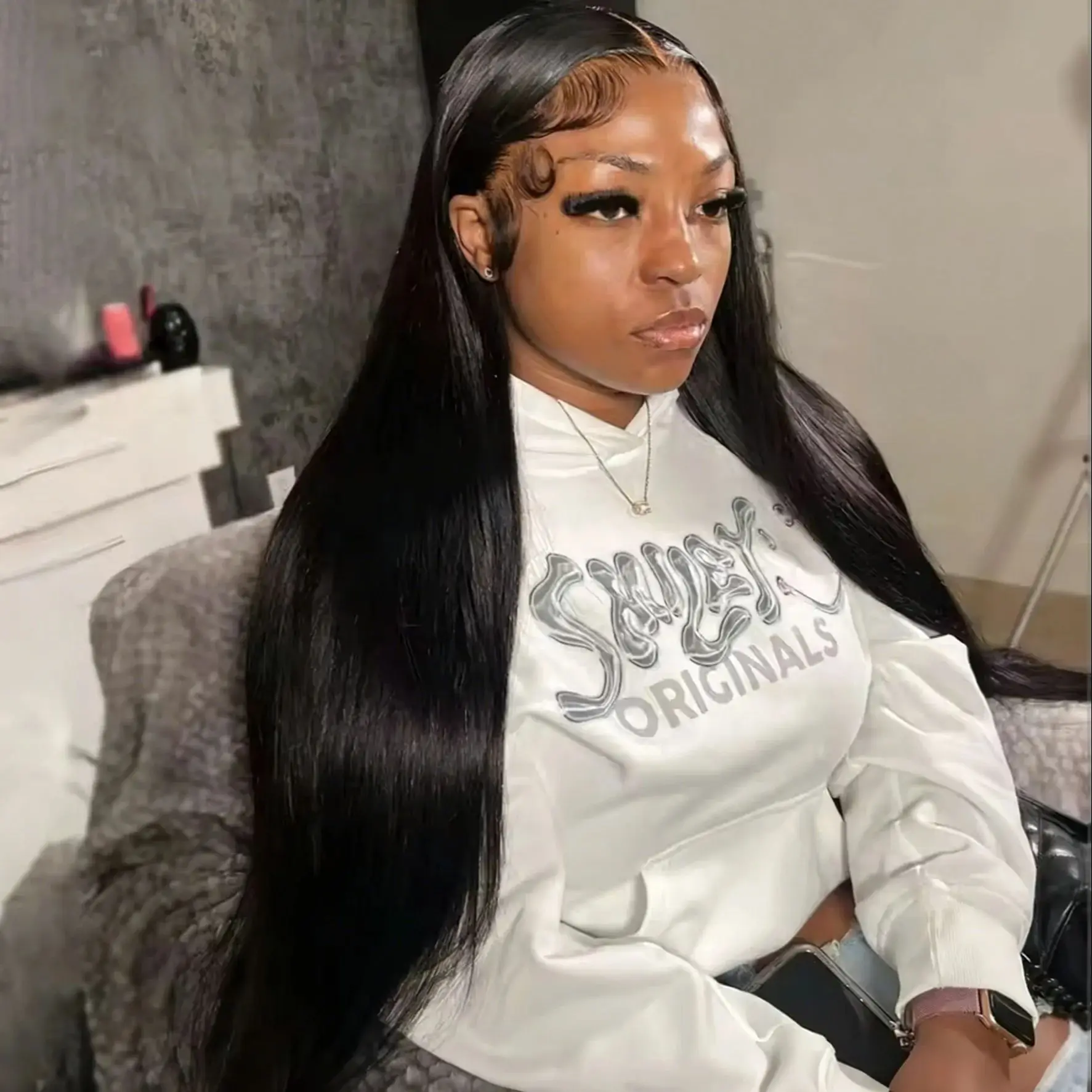 

40 Inch Bone Straight Human Hair Wigs For Black Woman 13x6 Hd Lace Frontal Wig Wet And Wavy 13x4 Lace Front Human Hair Wig