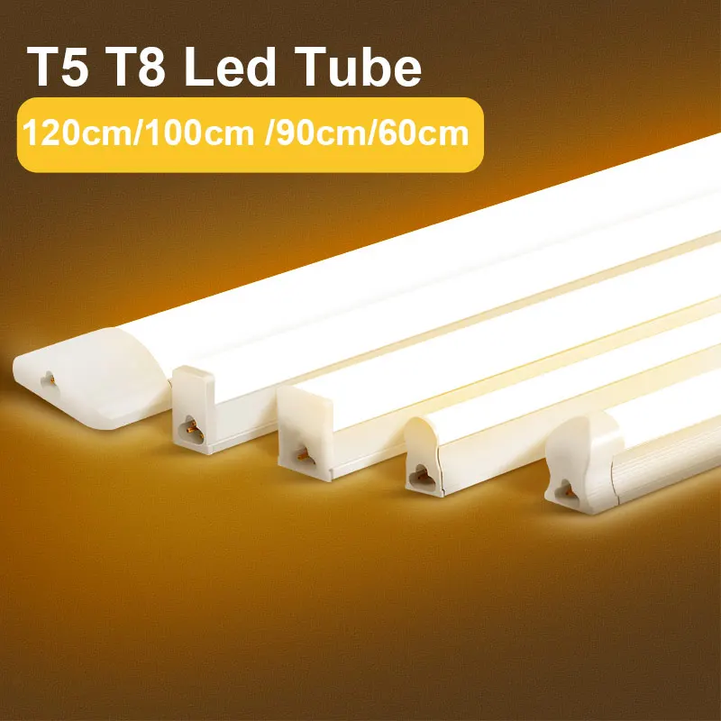 T5 T8 120cm Led Tube Light For Home  110V 220V Led Lamp Tube Bar 40W 60W 4ft Led Tube light 1200mm /1000mm/ 900mm Tube lighting