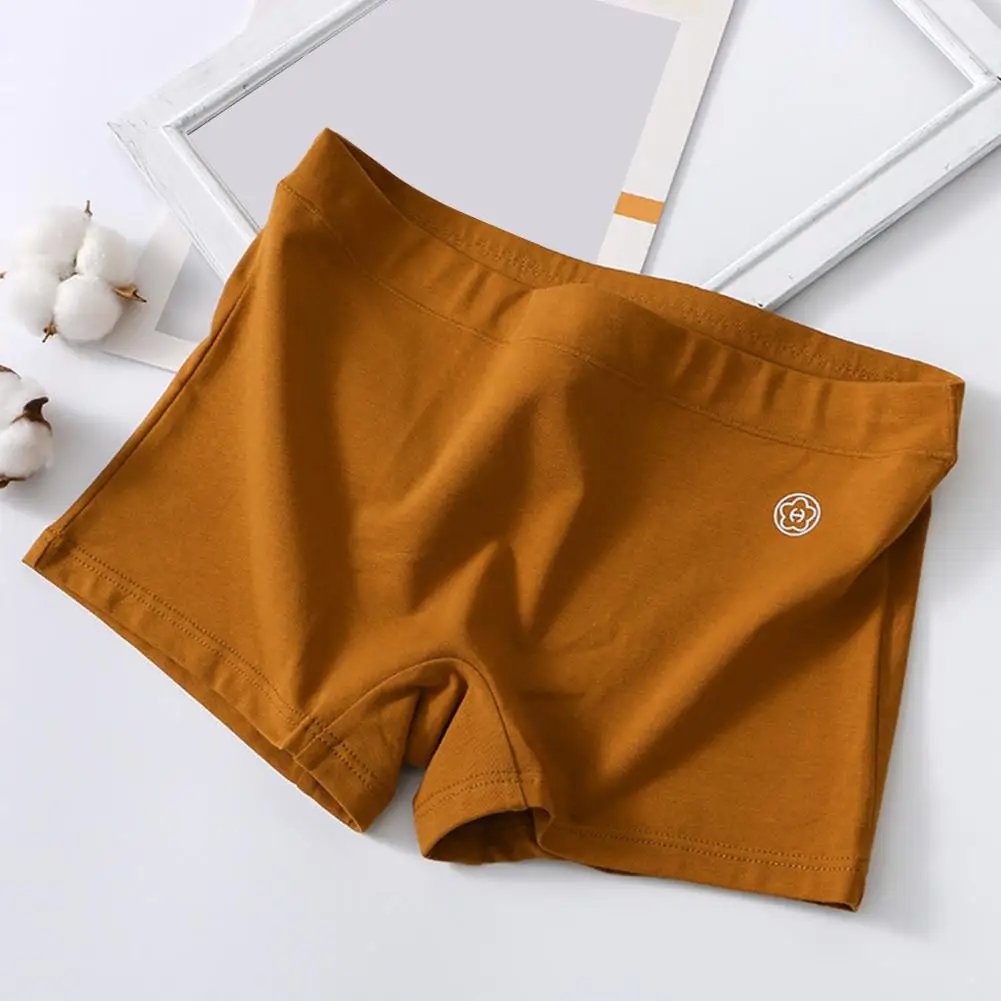 Women Panties Solid Color Seamless Boxer Briefs Underwear Soft Slim Fit Lady Undergarments Women Underpants Lady Boxer Shorts