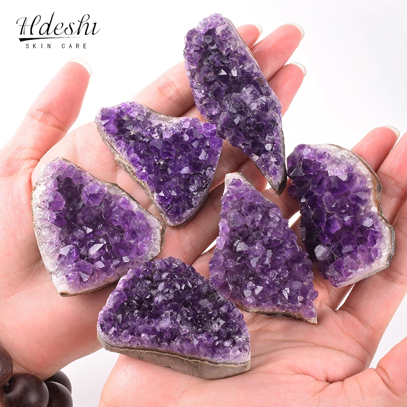 Natural Raw Amethyst Quartz Purple Crystal Cluster Healing Stones Specimen Home Decoration Crafts Decoration Ornament