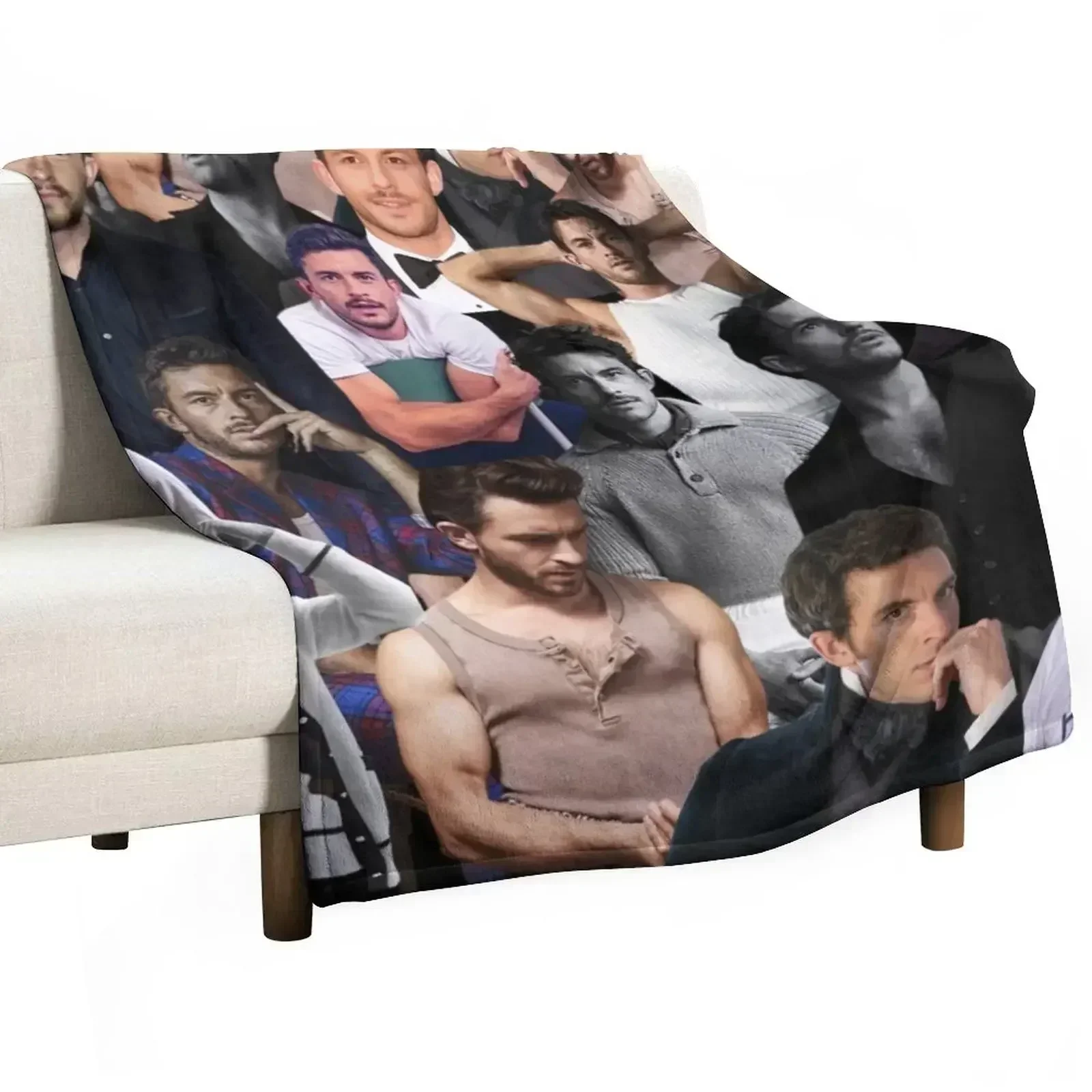 Jonathan Bailey photo collage Throw Blanket Loose anime Bed Blankets