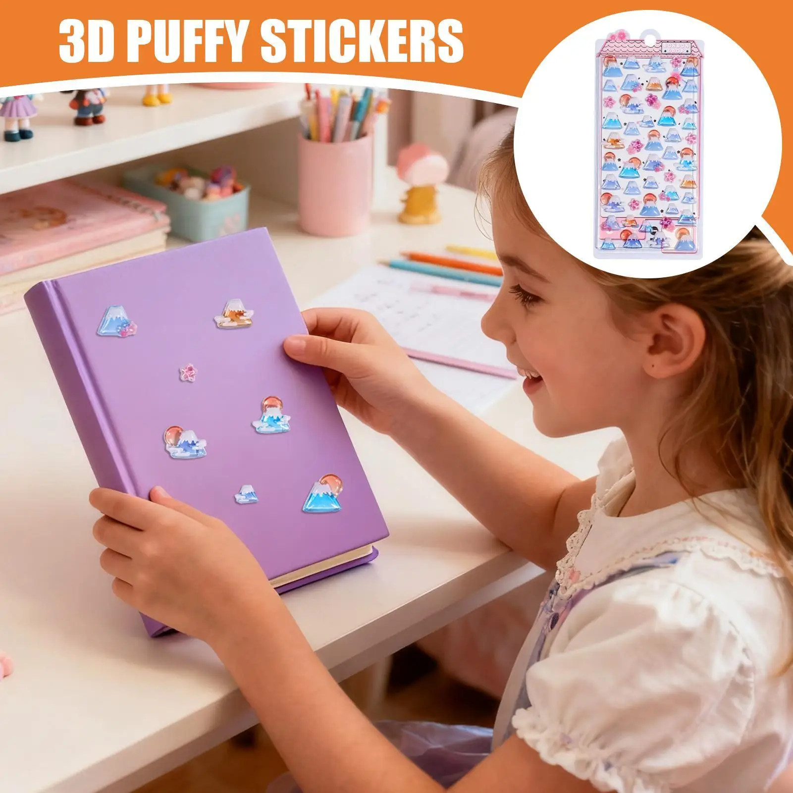 3D Stickers Japanese Style Notebook Decal Mobile Phone Case Decals For Students Artists Teachers Children Collectors Designers