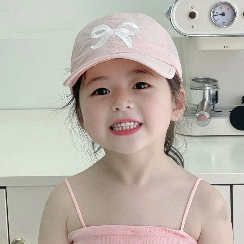 

Korean Style Half Empty Top Hat Bow Shading Hat Summer Kid Sunhat No Top Beach Hat Anti-UV Sun Hat Children's Visor Hat Girls