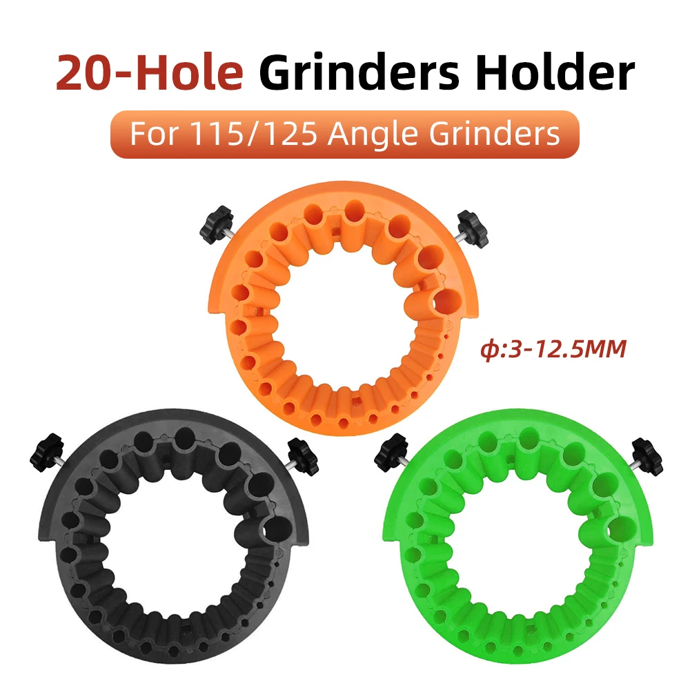 Anti-Stripping-Winkelschleifer-Bohrerschärfer, 2–13 mm, 20 Löcher mit Metallgewindeeinsätzen, passend für 115/125-Schleifmaschinen, Erneuerung alter Bits – Detail 1