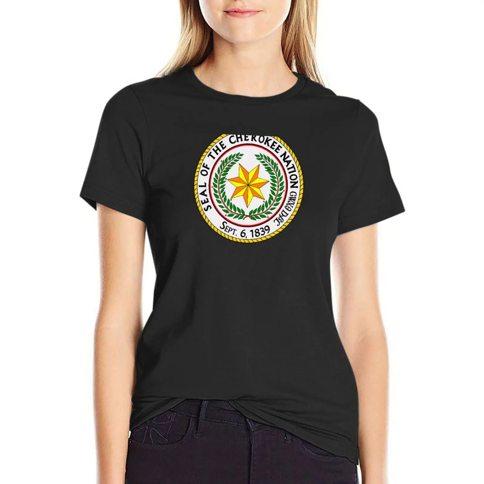 

The Great Seal of the Cherokee Nation T-Shirt vintage clothes cute tops lady clothes clothes for Women