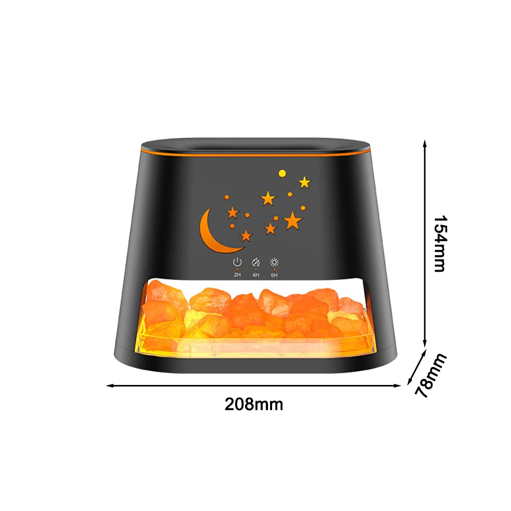 مرطب لهب المصباح الحجري الملح USB لتحسين هواء غرفة النوم والنوم يتميز بجهاز التحكم عن بعد وخزان المياه القابل للإزالة #1